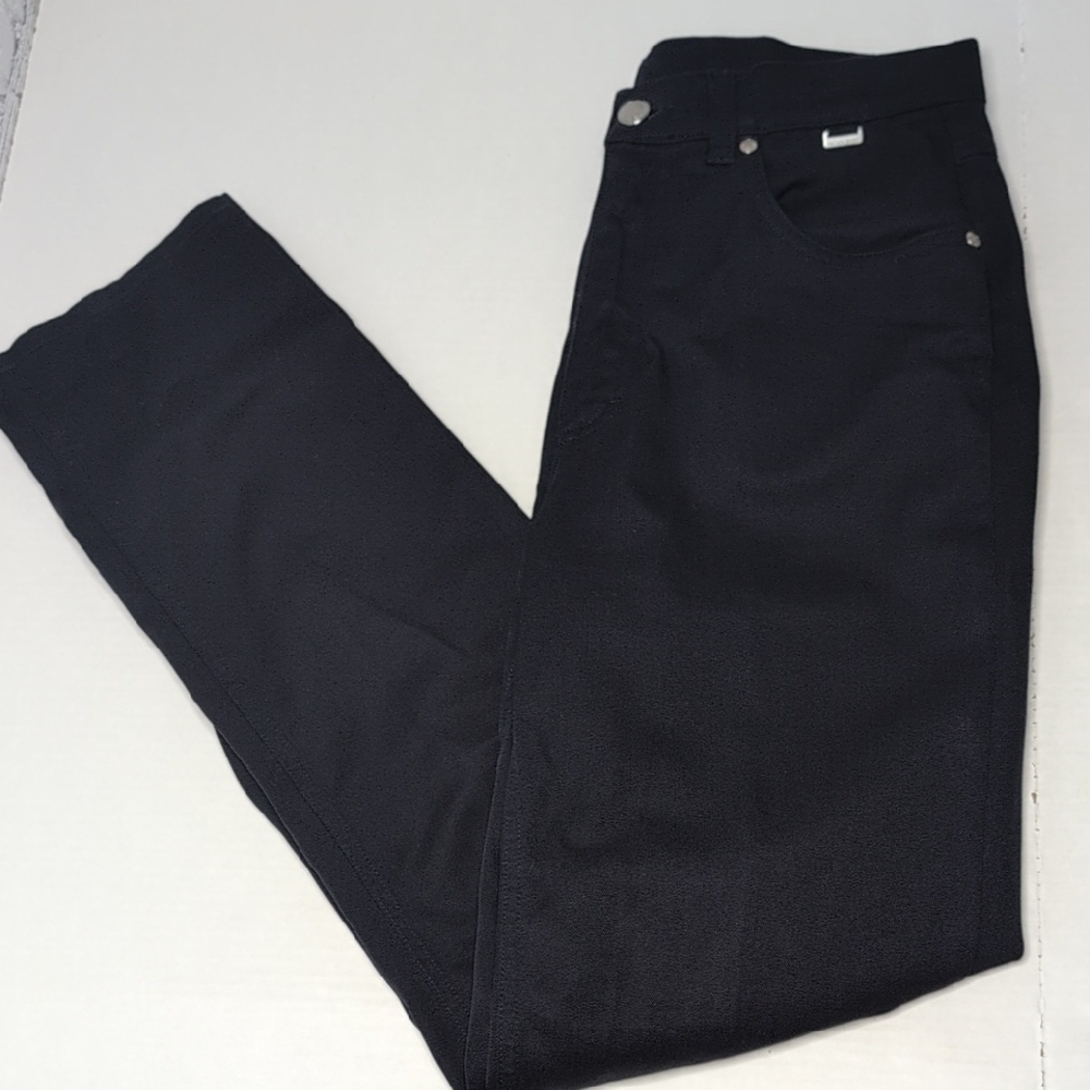 Escada Sport Vintage Italian High Rise Straight Leg Navy Blue Pants